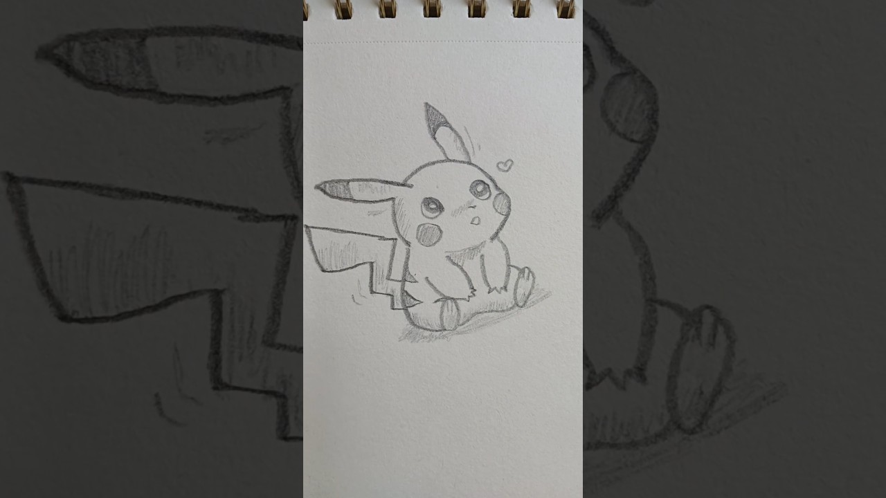 Drawing Pikachu 💛✨️ #youtubeshorts #howtodraw #simplesketches #easydrawing #pikachu #pokemon