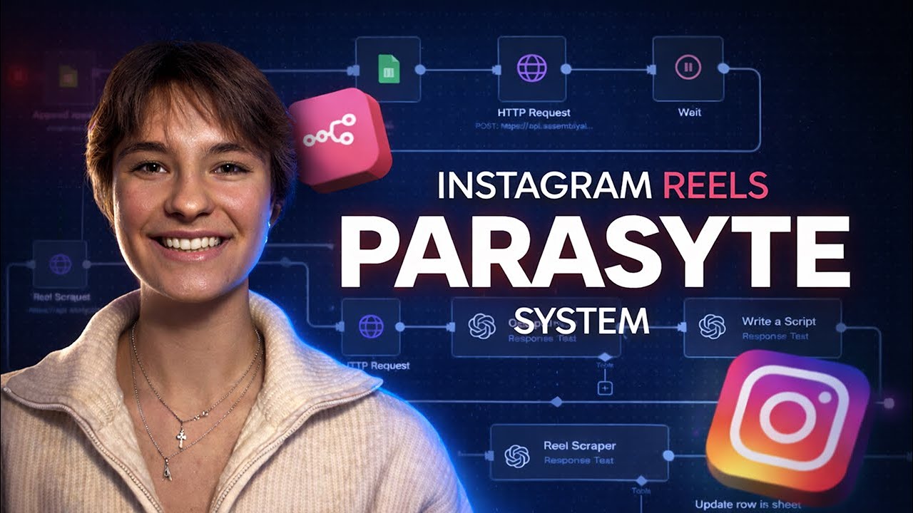 Instagram reel automation workflow in n8n interface