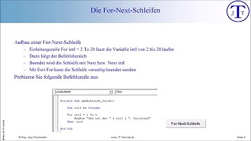 Einführung in die VBA Programmierung IV