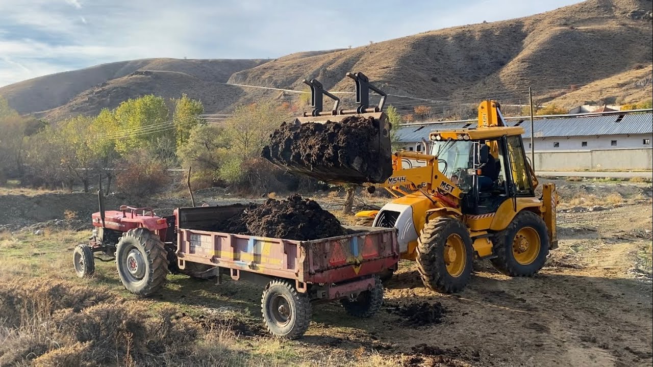 MASSEY FERGUSON 158 İLE HAYVAN GÜBRESİ ÇEKİYORUZ || MST 544 ||