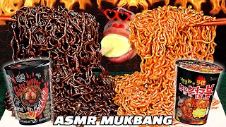 [ASMR MUKBANG] DAEBAK GHOST PEPPER NOODLES and FIRE SPICY CHICKEN NOODLE CHALLENGE Eating Show!🔥