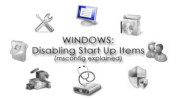 Windows: Disabling Start Up Items (msconfig explained)