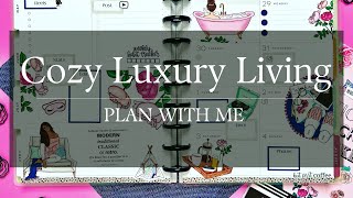 Plan With Me | Cozy Luxury Living Spread | Happy Planner Dashboard Layout