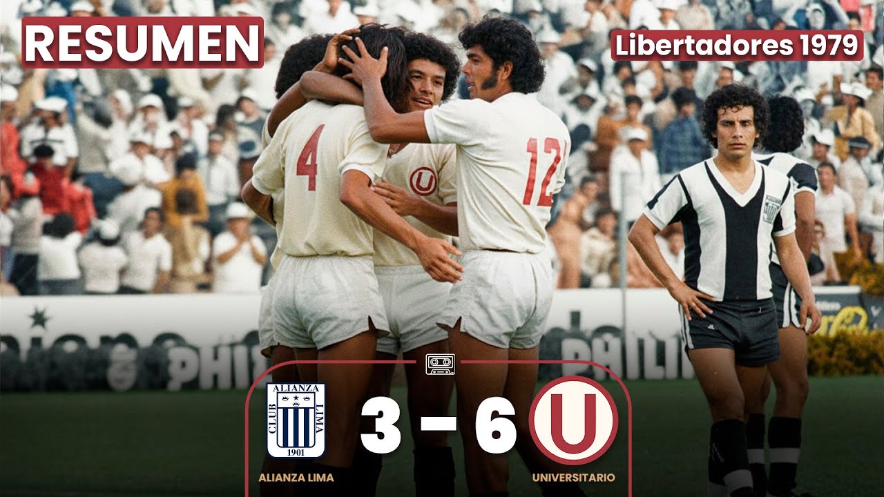 Alianza Lima 3-6 Universitario | Copa Libertadores | Resumen | Año 1979 ⚽🎞