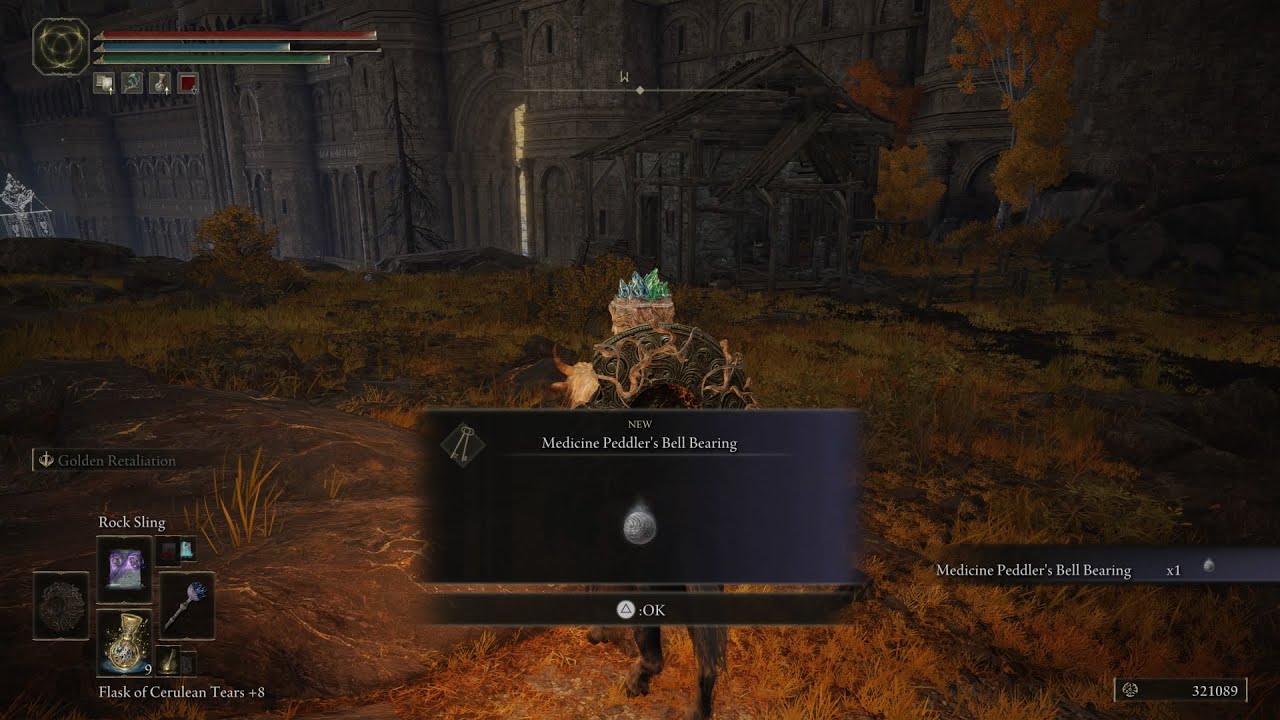 Elden Ring Bell Bearing Hunter Hermit Merchant's Shack Medicine Peddler