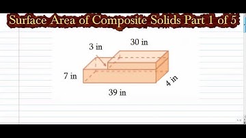 Surface Area of Composite Solids Part 1 of 5