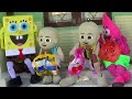 MY FRIENDS WEARING COSPLAYS SPONGEBOB SQUAREPANTS PATRICK STAR UPIN IPIN BLOWING CHARACTER BALLOONS