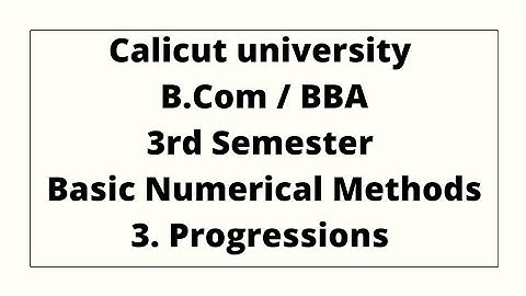 |BasicNumericalMethods|Calicutuniversity|3rdsem|B.com&BBA|Module3|chapter3|BNM|AbinSpeakZ|