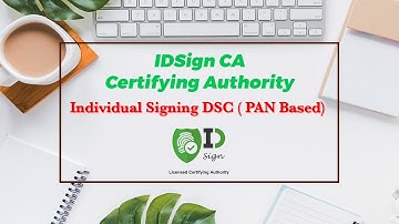 IDSign Individual Signing DSC ( PAN Based) | Digital Signature Certificate PAN Based