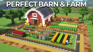 ⛏️ Minecraft :: How to build a Perfect Barn &amp; Farm 🥕🐮 [마인크래프트 완벽한 농장 및 동물농장 만들기 건축강좌]