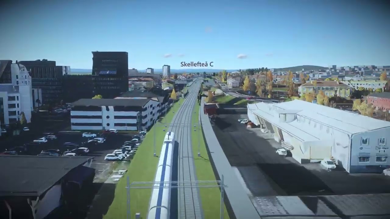 Norrbotniabanan i centrala Skellefteå | Trafikverket