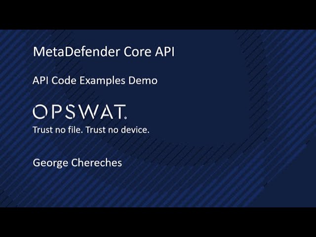 MetaDefender Core API