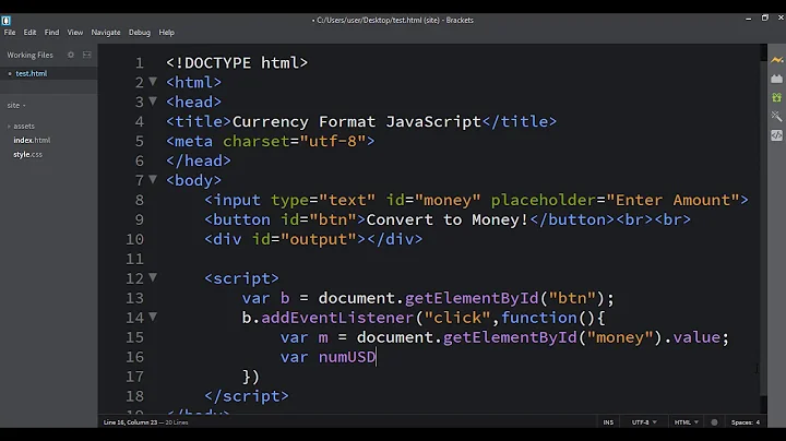 Convert numbers into a currency format using JavaScript