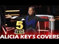 TOP 5 ALICIA KEYS COVERS ON THE VOICE | BEST AUDITIONS