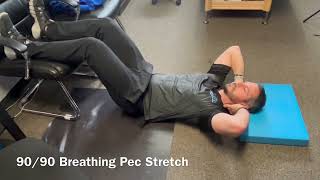 90/90 Breathing with Pec Stretch