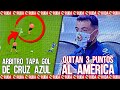 QUITAN 3 Puntos al América por Alineación Indebida, Arbitro Tapa GOL de Cruz Azul, Resumen J7 Cruda