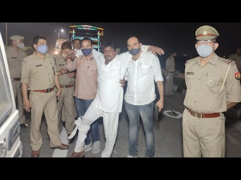 Noida: बदमाशों और पुलिस में मुठभेड़ | एक बदमाश के पैर में लगी गोली | तेल से भरा आईसर कैंटर बरामद