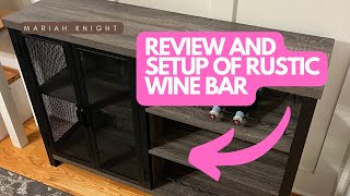 Setup and review of amazon rustic coffee bar cabinet - Everything you need to know! by Mariah Knight 153 views 6 months ago 4 minutes, 57 seconds