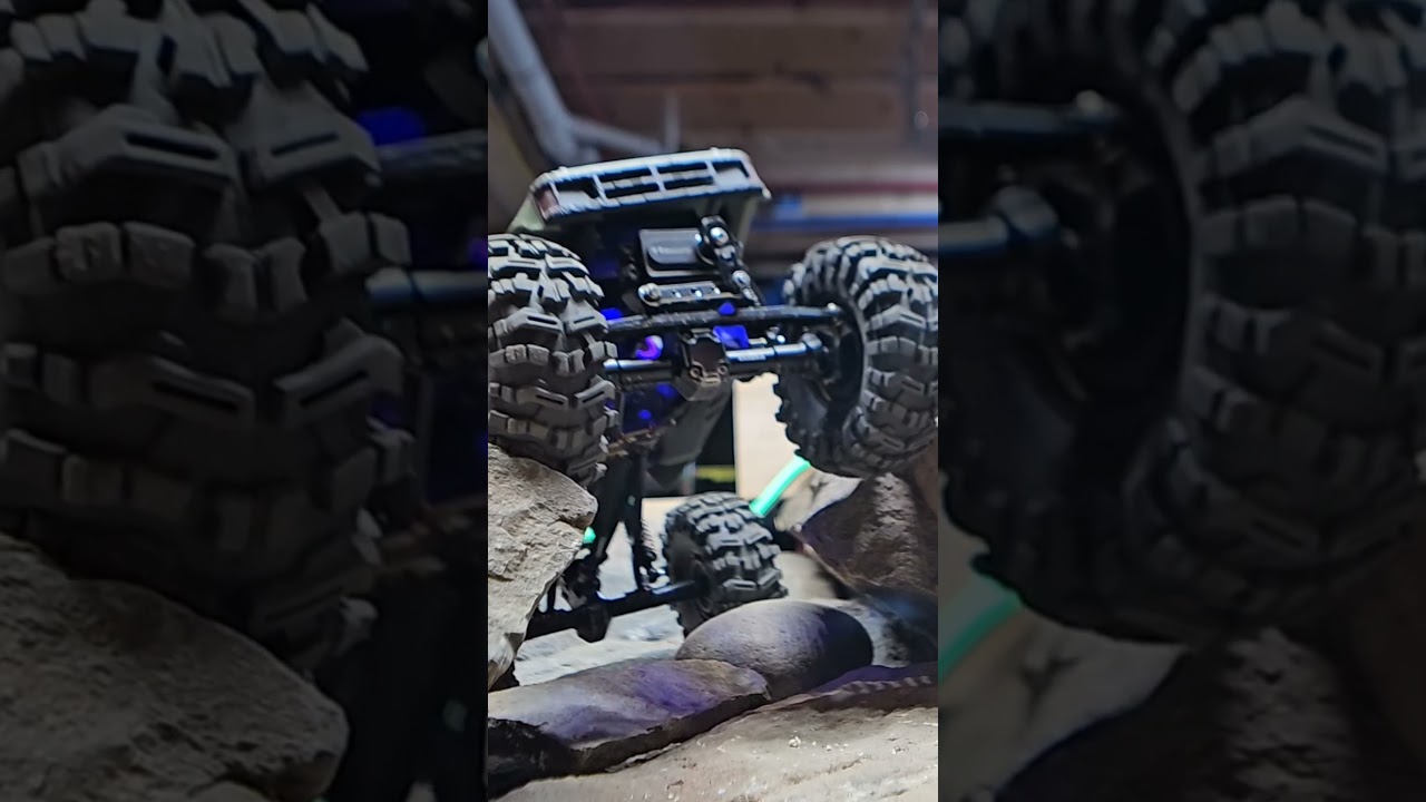 Brushless Custom Scx24 on Rocks In The Basment 