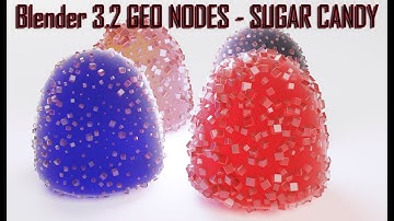 Geo Nodes Sugar Candy #blender #blenderguru