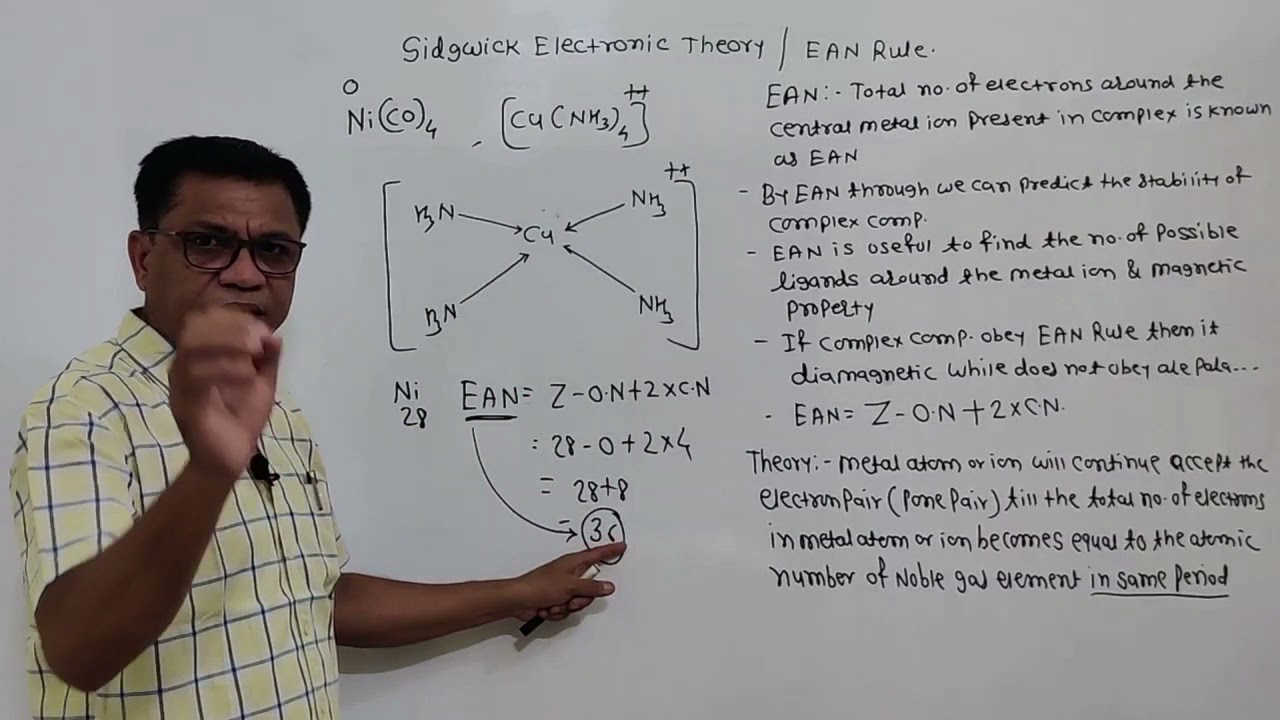 Coordination Compounds 08 L Sidgwick Electronic Theory EAN Rule YouTube coordination-compounds-08-l-sidgwick-electronic-theory-ean-rule-youtube