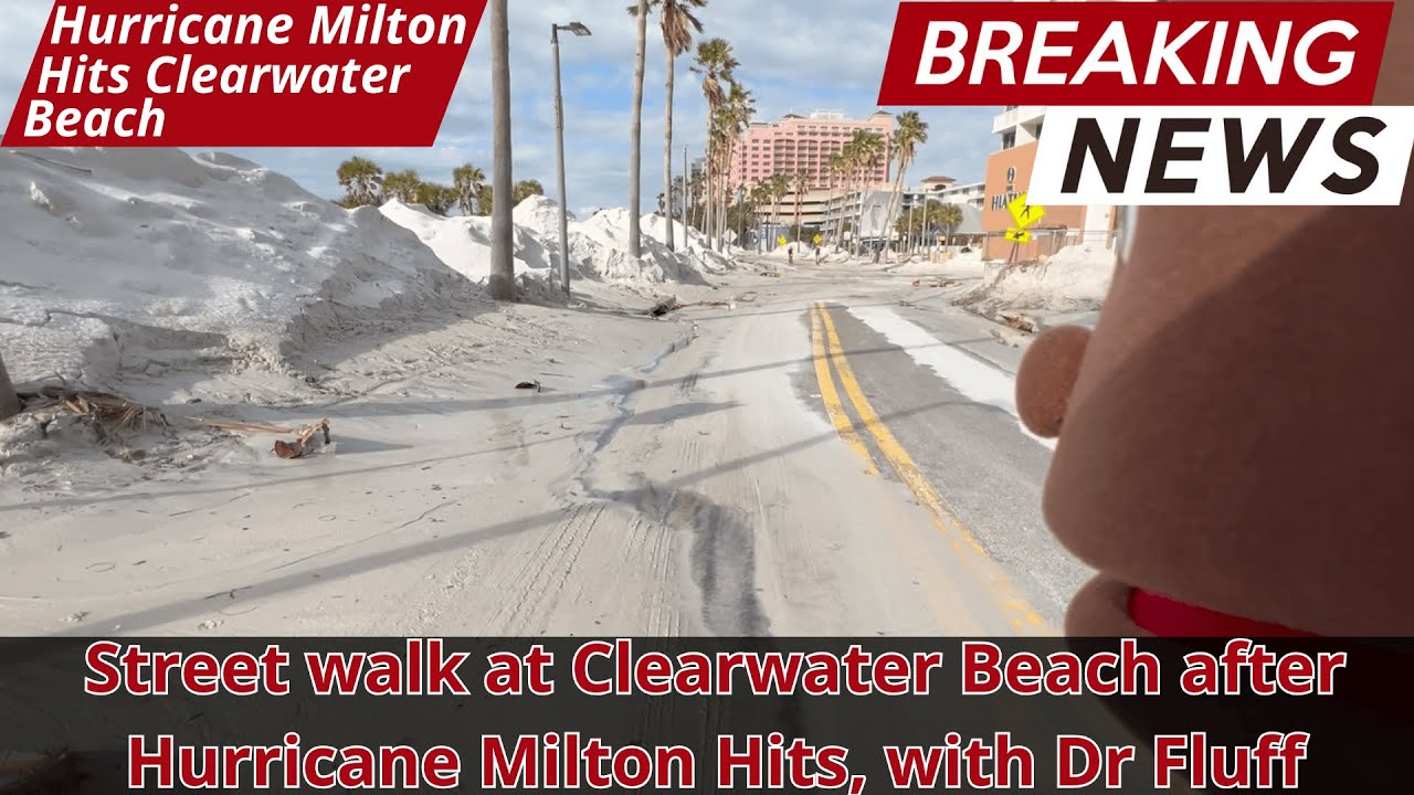 Clearwater Beach Hurricane Milton aftermath. Milton hits Clearwater ...