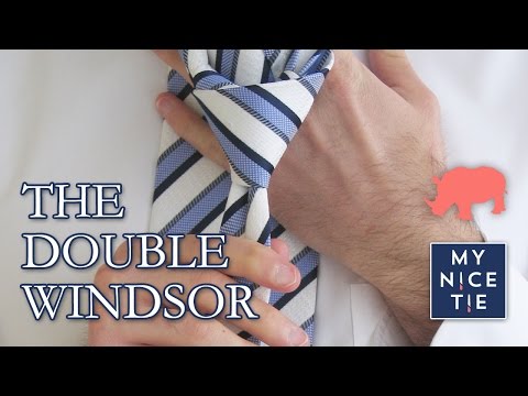 How To Tie a Tie for BEGINNERS - Double windsor how to tie a tie video