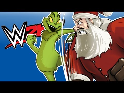 WWE 2K17 – SANTA VS THE GRINCH! (He stole my Elf!!)