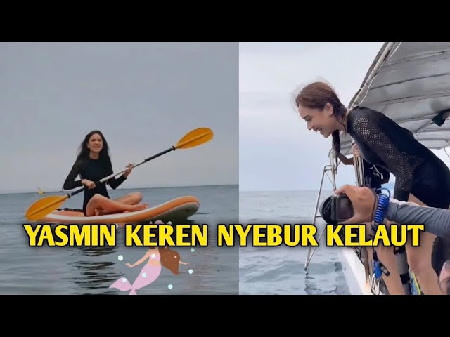 Yasmin Emang Keren Banget Nyebur Kelaut Dari Atas Perahu Tanpa Rasa Takut Emang Pemberani Pacar Gino class=