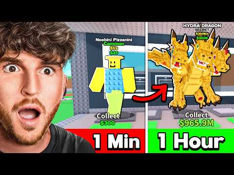 Trading a NOOBINI to a DRAGON in 1 Hour in Steal a Brainrot..