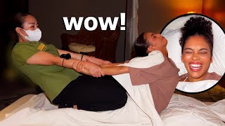 ASMR: Relaxing Traditional THAI MASSAGE that Stretched my Whole Body!