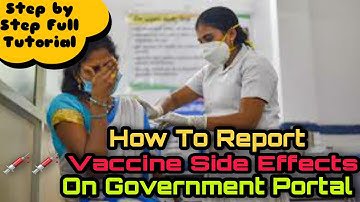 How to report Side Effect of Covid-19 Vaccine on Cowin Portal (AEFI)  [English Video]