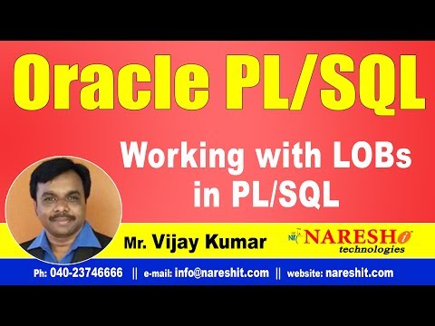 Working with LOBs | Oracle PL/SQL Tutorial Videos | Mr.Vijay Kumar