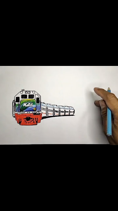 Menggambar kereta api