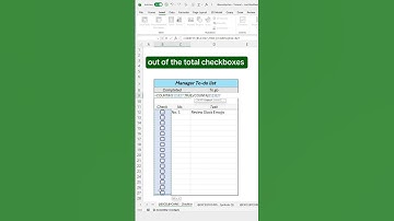 How to create an interactive checklist in Excel! #excel #todolist #spreadsheet