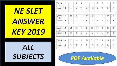 Assam SLET Official Answer Key 2019 || All Subjects || Old Question Paper||