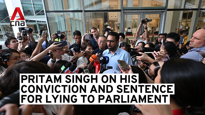 Pritam Singh speaks to media after his conviction and fine for lying to parliament