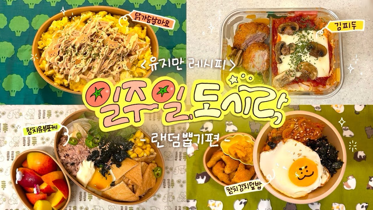 눈 감고 펼친 레시피로 메뉴 선정!🧐 자매가 번갈아가며 싸는 일주일 도시락 모음 #72