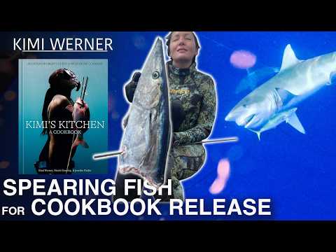 SHARK takes half of my ono! Kimi Werner spearfishes for her cookbook release party!