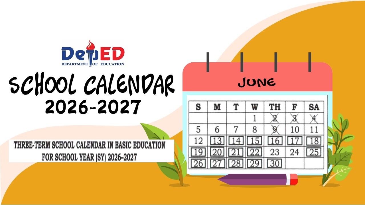 DEPED SCHOOL CALENDAR for SY: 2026-2027 - YouTube