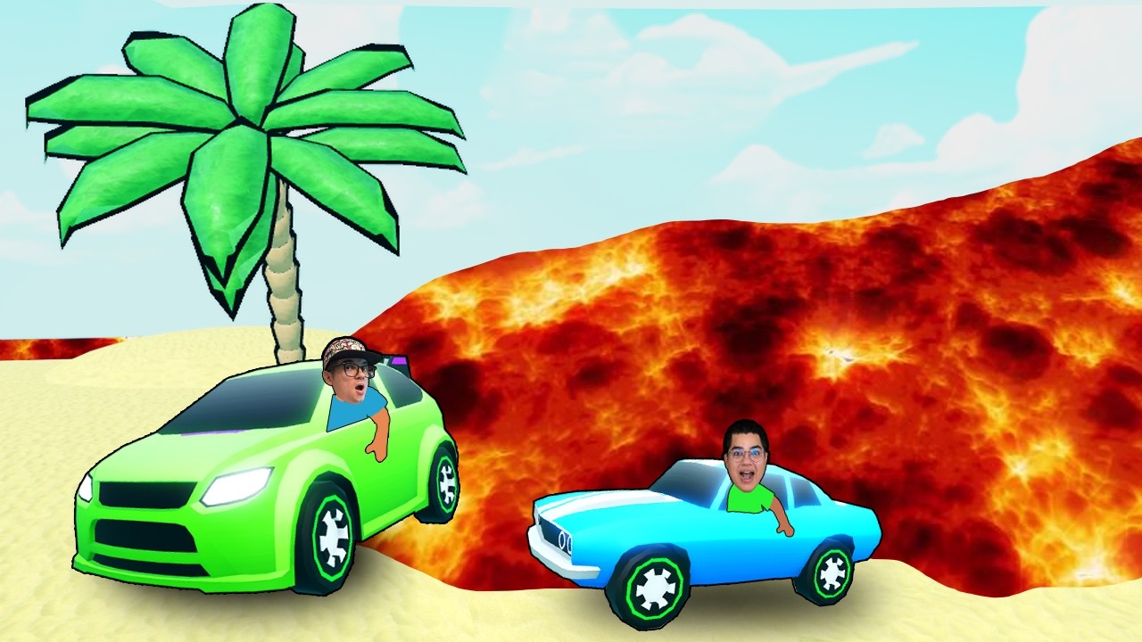 NOSSO CARRO QUEBROU E TEMOS QUE FUGIR DA PRAIA CHEIA DE LAVA!!!