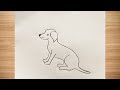 How to draw dog drawing easy step by step || dog drawing@DrawingTalent