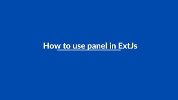 (#1) How to use panel in ExtJs