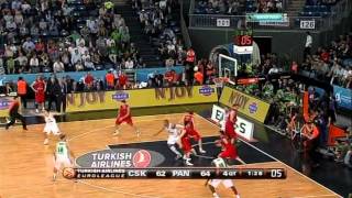 Alexey Shved dunks with game stopped