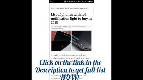 List of phones with led notification light (Check list NOW)