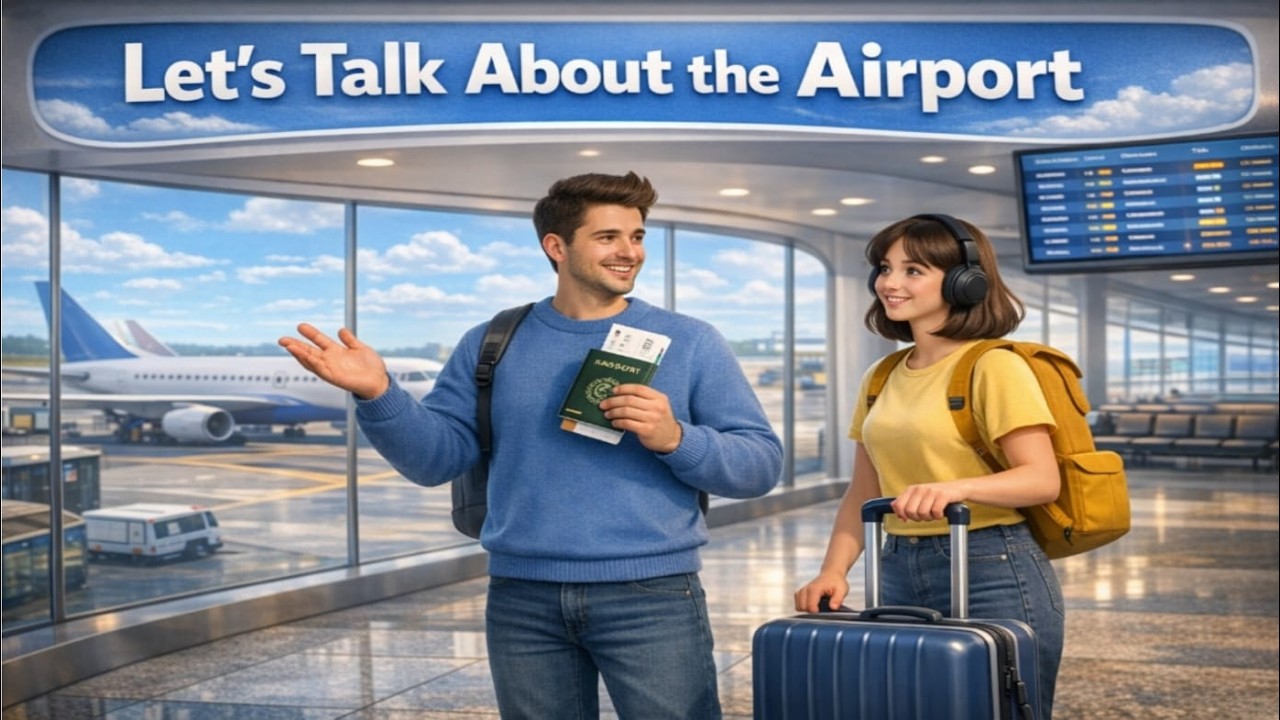 20+ Airport Words in English 🛫 Simple Podcast Conversation | Smart English Official