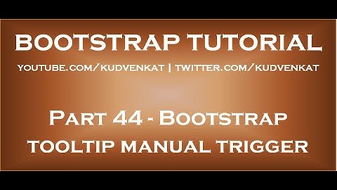 Bootstrap tooltip manual trigger