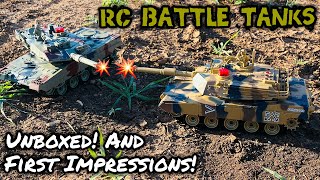 Rc Battle tanks! Unboxing and first battle!