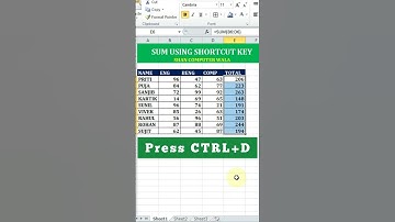 Sum Shortcut Key in Excel | How to Autosum in Excel 😱🔥💯 #shorts #trending #viral