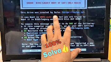 How to fix Error Bios/Legacy Boot of UEFI only Media in hindi | Error bios/legacy boot of uefi-only